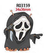 30pcs/lot Flat Back Planar Resins Halloween Phone Case Handamde Earring Decor Material R0314 R0315 R0316: R03159