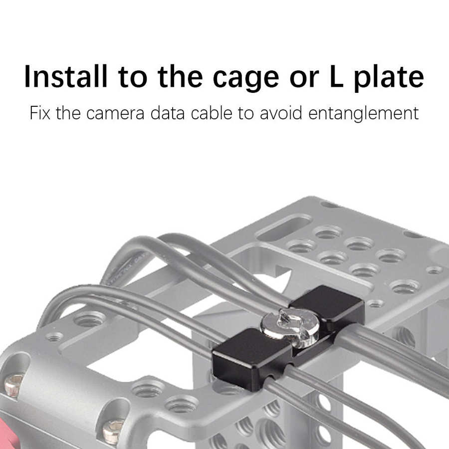 DSLR Camera Cable Clamp Portable Cage L plate Fitting Wire Clip Organizer Kit with 1/4 inch Screw Universal for SLR DSLR Camera