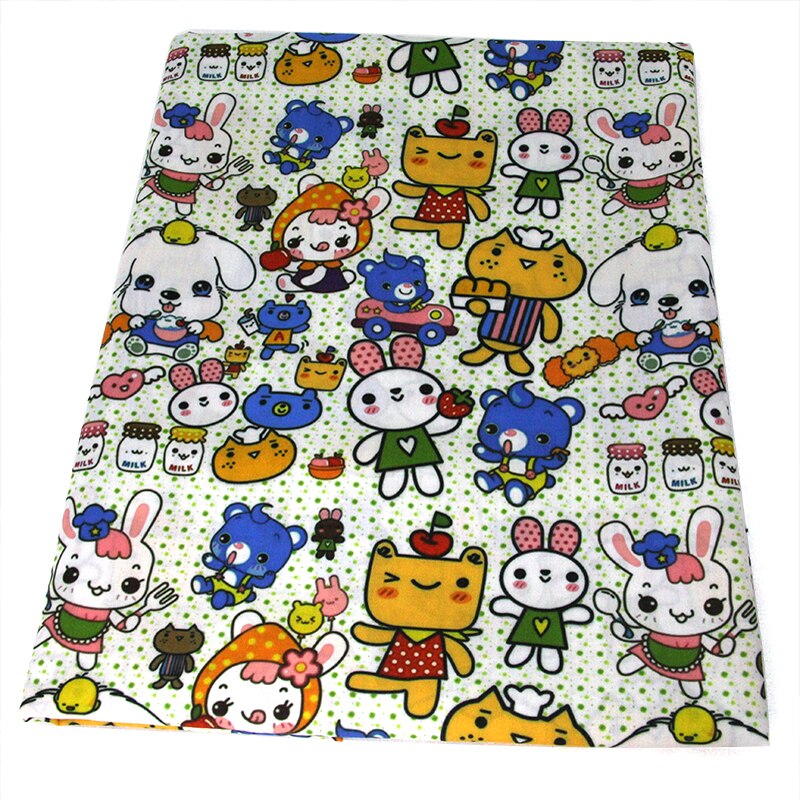 50*145cm Animal Polyester coton tissu impression nœud-noeud Quliting Patchwork pour tissu faisant marionnette vêtement tissu matériel, 1Yc421: 1041495001
