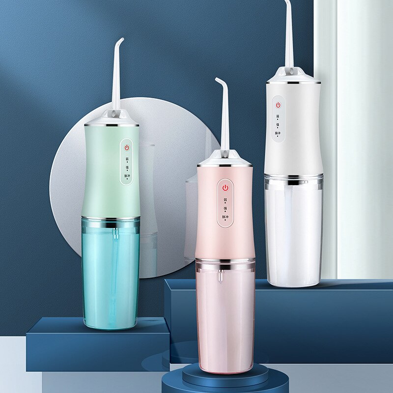 Vanntett munnskylling dental vannstråle vannflosser waterpik usb oppladbar vanntråd 300ml vanntank tennerenser