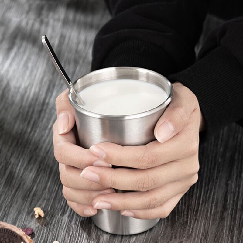 4PCS 304 Stainless Steel Beer Cup Whisky Wijnglas loodvrij Kristal Cups Bar KTV Wine Cup Bar Hotel Drinkware Juice Tea Bar Party