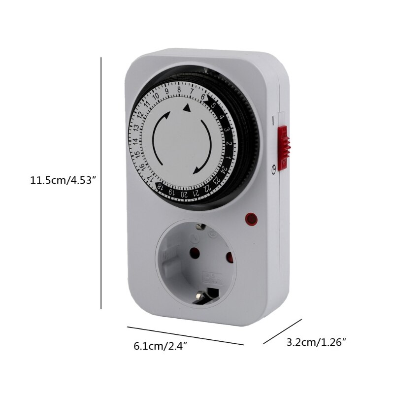 24 Hour Cyclic Timer Switch Kitchen Timer Outlet Loop Universal Timing Socket Mechanical Timer UK EU US Plug