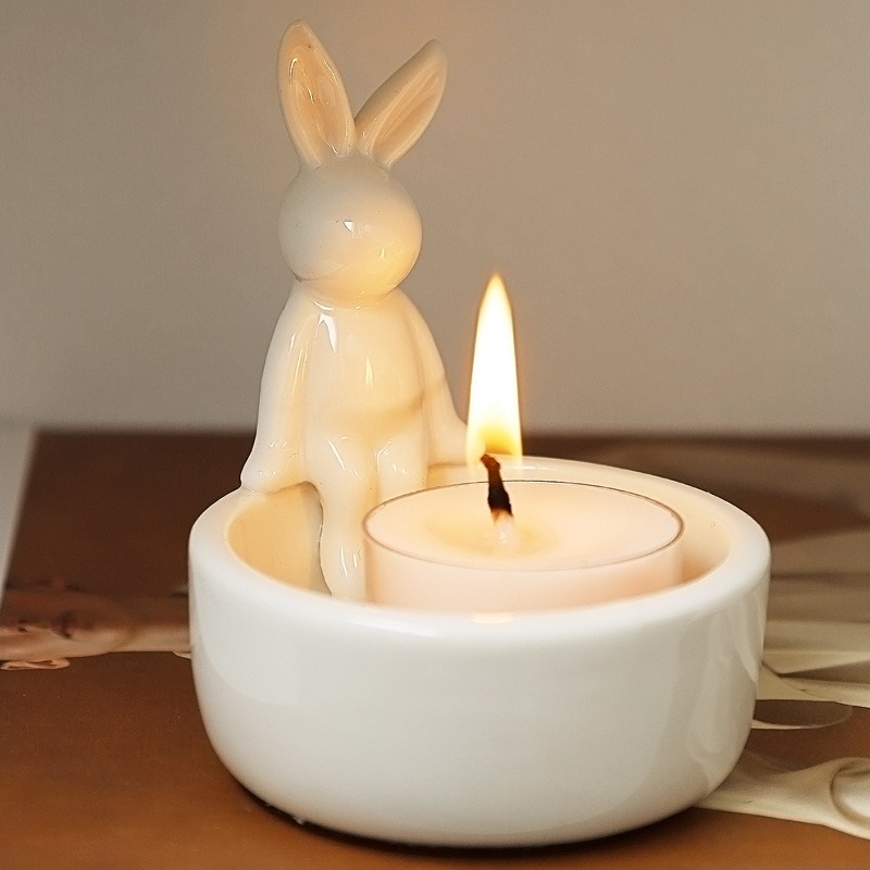 Bougeoir Décoratif En Forme De Chat Mignon - Résistant à La Chaleur, Décoration D'Intérieur, Idée Cadeau Fille/Femme - 5