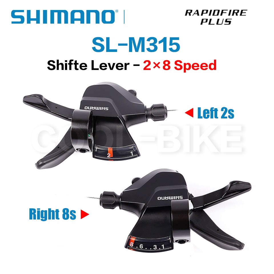 SHIMANO Altus SL-M315 SL-M310 MTB Shifter 2X7 2X8 3x7 3x8 2 3 7 8 14 16 21 24 S Speed Mountain Bike Shift Lever Trigger Set: 2x8 speed
