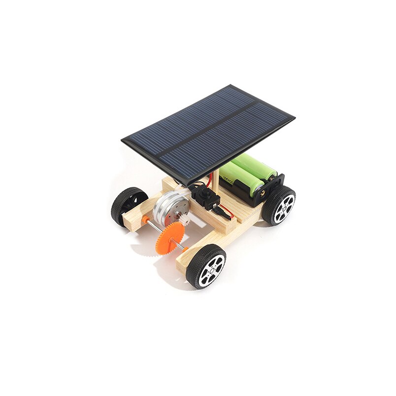 Montage Kit Diy Solar Auto Hybride Elektrische Voertuig Houten Motor Fysieke Wetenschap Gadget Voor Stem Kids Onderwijs Model Speelgoed