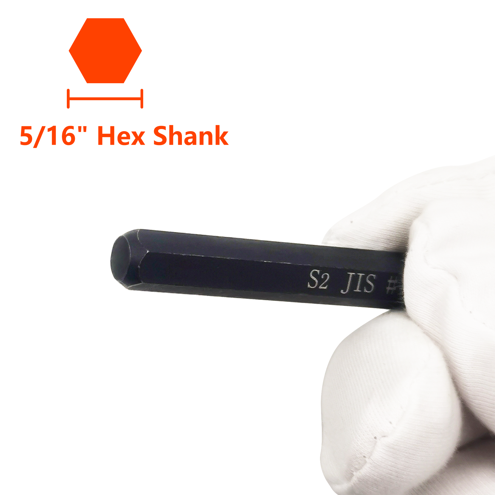 JIS Impact Screwdriver Bits For Impact Driver, 5/16" Hex Shank, S2 Alloy Steel,75mm Long- Ideal for Japanese motorcycle & Car