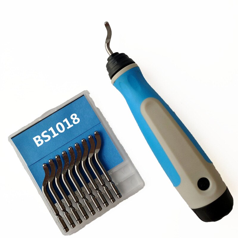 NG1000 BS1010 Trimming Burr Handle DIY Scraper Edge Cutter Remover Hand 10pcs Blades Deburring Tool Set Portable