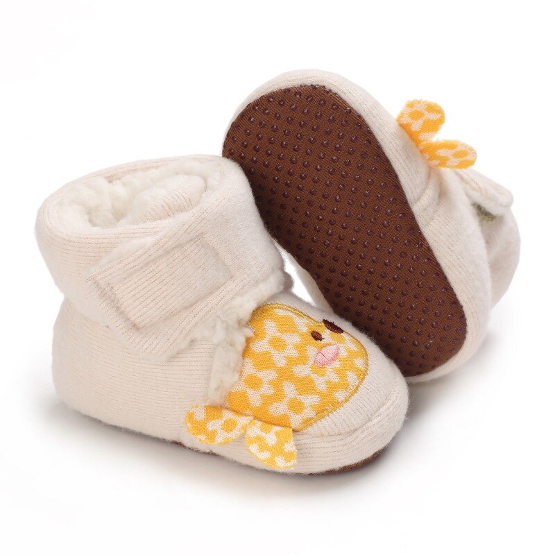 Winterstiefel für babys, mädchen und jungen, warme winterschuhe, niedliche tiermotive, Kabel, flauschige lauflernschuhe für kleinkinder, kinderschuhe 0-18m