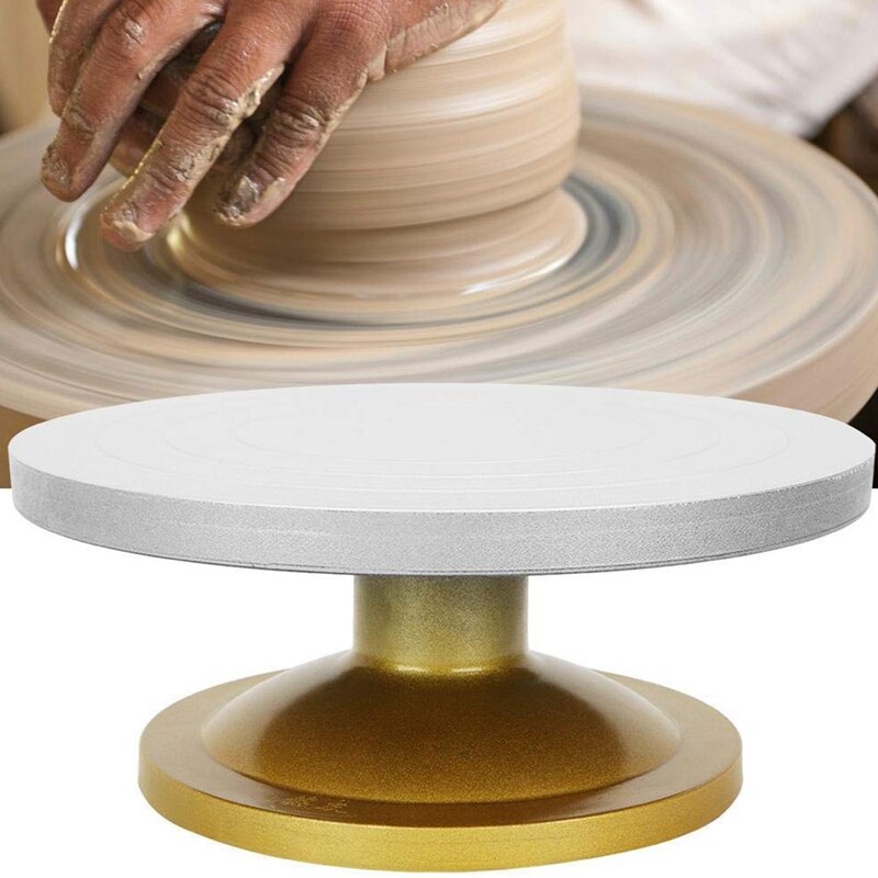 Metal Machine Pottery Wheel Rotating Table Turntable Clay Modeling Sculpture for Ceramic Work Ceramics: Default Title