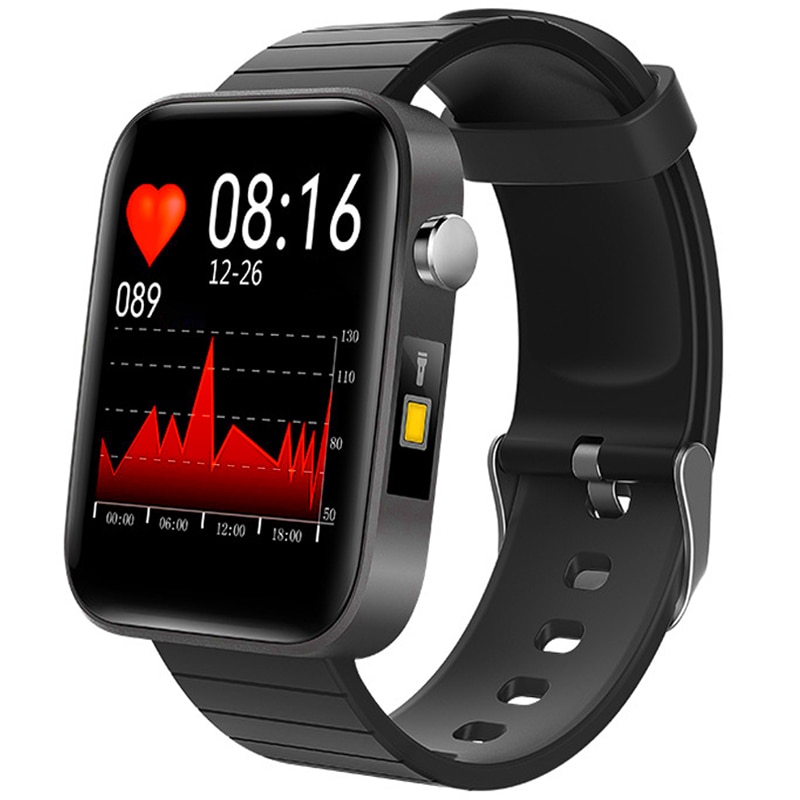 T68 slimme horloges voor heren, 1.54 inch tft, vierkant horloge,  ip67 waterdichte smartwatches met hartslagmeter, bloeddrukmeter en lichaamstemperatuurmeter.