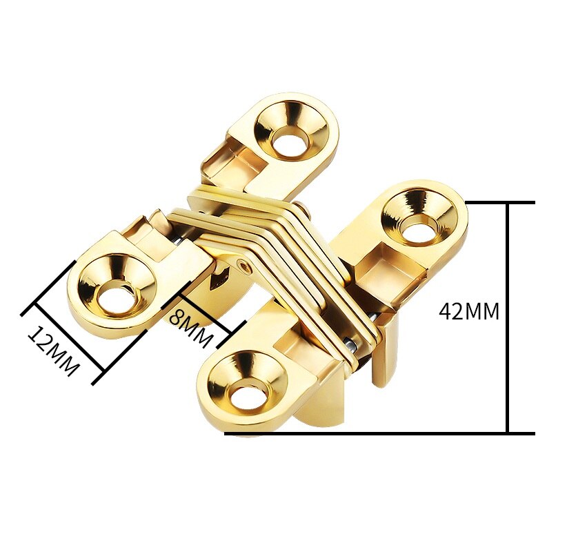 TamBee 6'' Verborgen Deur Scharnieren - Onzichtbare 180 Graden Swing Scharnier - 3-Weg Verstelbare Butt Scharnier - Zinklegering - 6 x 6,3 x 1'' Zwart (2 Stuks
