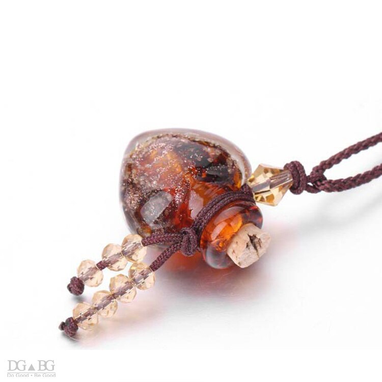 Soul Hanger Essentiële Olie Diffuser Fles Mini Urn Hartvormige Ketting Huisdier Crematie Asgrauw Aandenken Hond Kat Gedenkteken: Chocolate