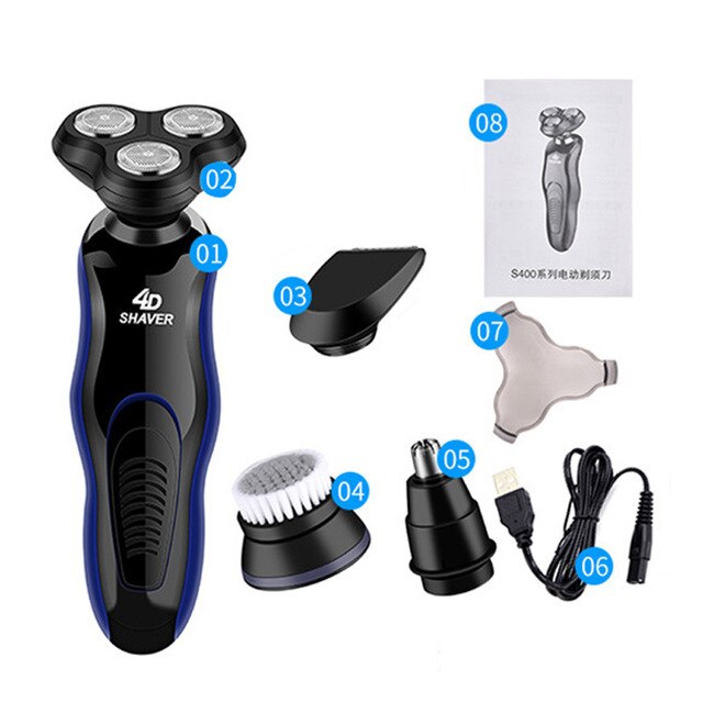 Multifunction 4 In 1 Personal Rechargeable Electric Men Ear Nose Trimmer Hair Clipper Shaver Beard Trimmer: shaver 4 in 1