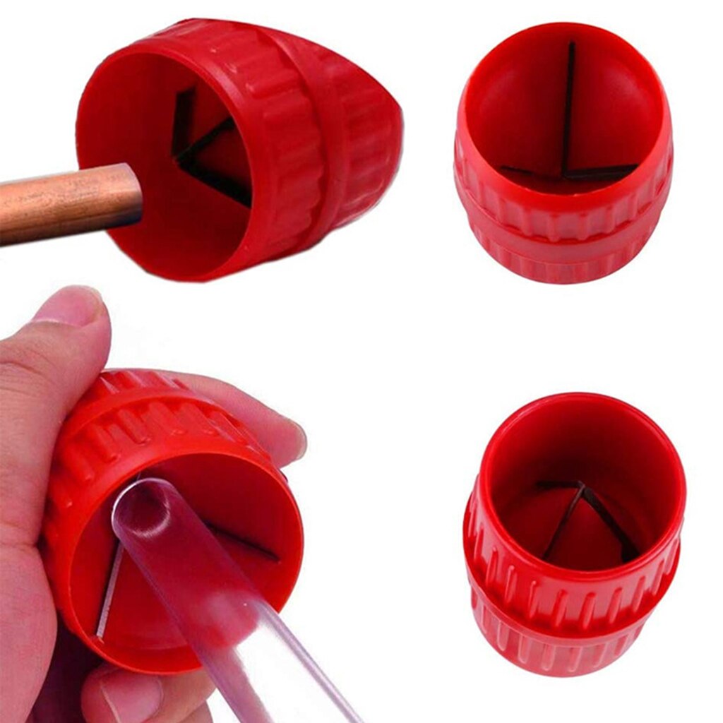 2 Stuks Pijp En Slangen Ruimer Red Inner-Outer Ruimer Buis Ontbramen Ruimer Tubing Afschuining Tool Voor Koper pvc Pijp