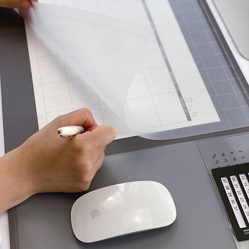 Oversized Multifunctional Pu/pvc Mouse Pad Student Writing Pad Business Desk Mat Laptop Cushion Desk Organizer With Calendar