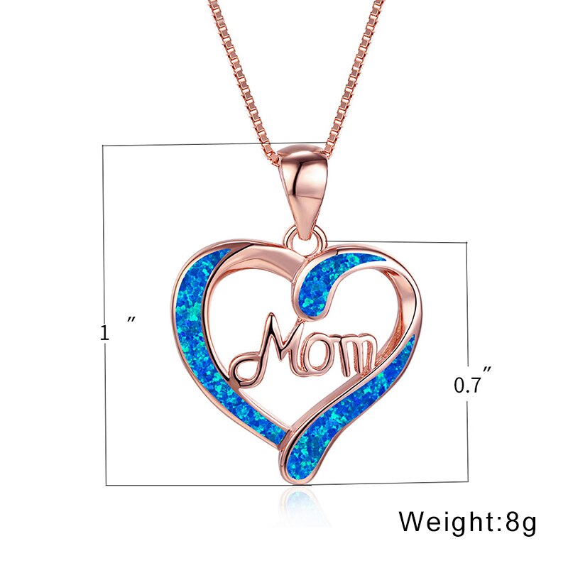 Mother's day necklace, women's jewelry, children's jewelry, mom letter heart pendant necklace, personality, creative mothers' day family jewelry