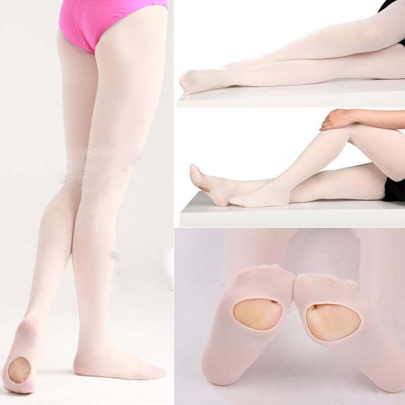 Cabriolet tights piger dans strømpe ballet strømpebukser slik farve solid ballet dans tights