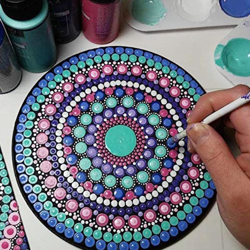 31pcs/set Mandala Dotting Pen Handwork Tool Painting with Stencils Diamond Tray