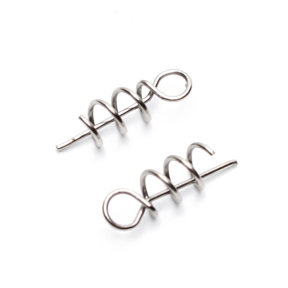 20-50 stks/partij Vishaak Centreren Pins Spiralbait Vaste Klink Naald Lente Crank Lock voor Zachte Lokken Vissen Accessoire TP1082
