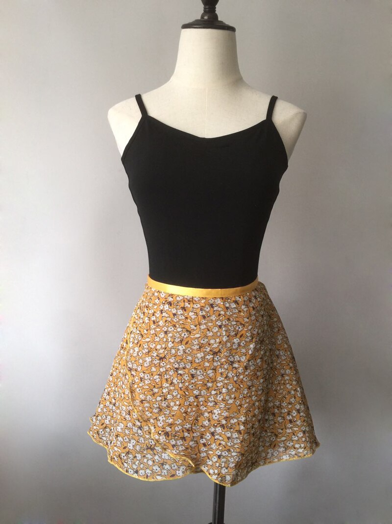Enfants danse Tutu tablier pas cher mousseline de soie fleur Ballet pratique danse jupe justaucorps Tutu filles Ballet danse robe
