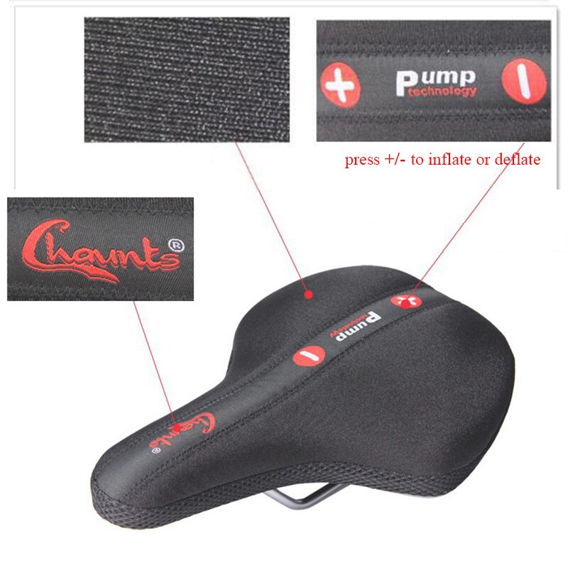 Fahrrad Aufblasbare Sattel Pumpe Komfortable Silikon MTB Kissen Weiche Adjustabe