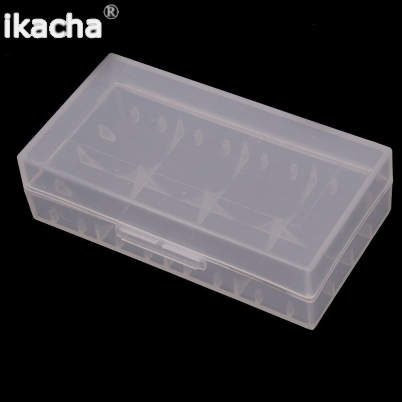 2pcs Plastic Battery Protective Storage Boxes Cases Holder For 18650 Battery Transparent Rechargeable Battery Protective Boxes