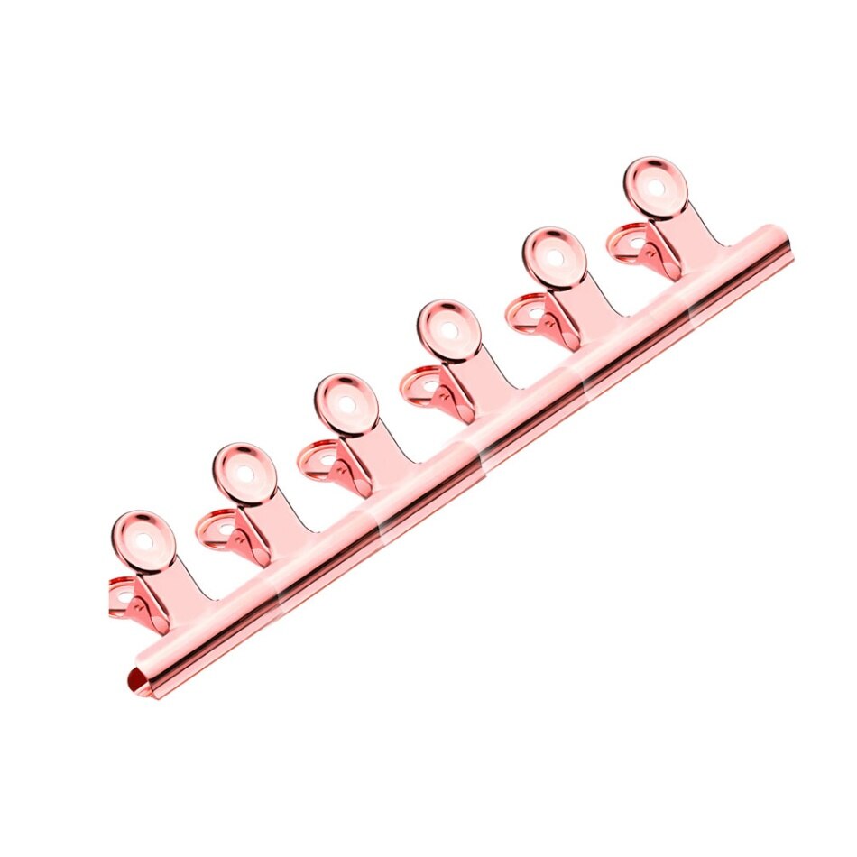 6pcs Curvature Clips Curve Nail Pinching Tool Stainless Steel Acrylic Nail Pincher Clips Silvery: rose gold