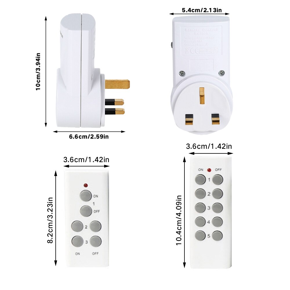 230V 10A Remote Control Socket Convenient Wireless Power Socket House Power Outlet Light Wattmeter Energy Meter EU Plug