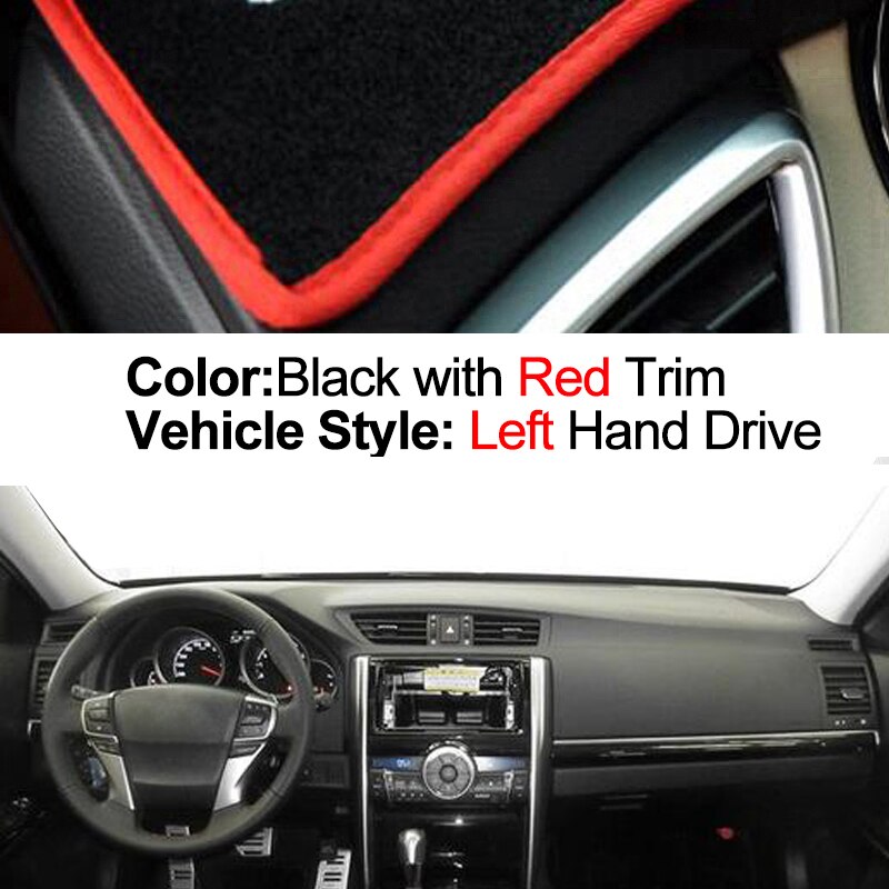 Auto Dashboard Cover Dash Mat Tapijt Voor Toyota Mark X Reiz Zonnescherm: Red LHD