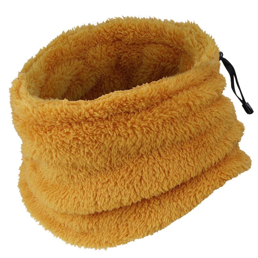 Winter Thermal Fleece Face Mask Skiing Balaclava Hiking Windproof Adjustable Cover Motorbike Motocross Skating Head Protector: Beige