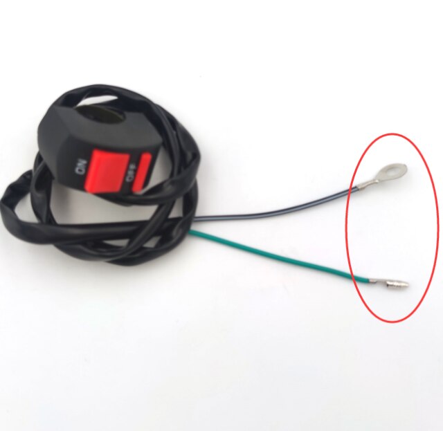 Motorcycle Starter Switches Bullet Connector Handlebar Switches ON/OFF Button Connector Push Button Switch: Style B