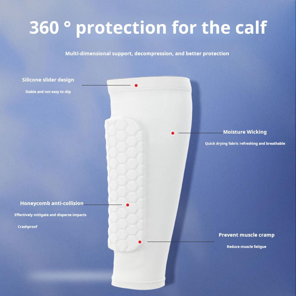 Maniche per gambe traspiranti Maniche per parastinchi da calcio con cuscinetti a nido d'scimmia per bambini Compressione per adulti per migliorare lo sport