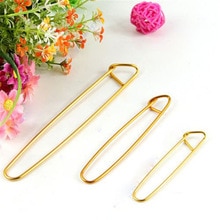 3Pcs Goede Golden Aluminium Haak Knit Breien Naald Steek Houder Garen Craft L/M/S