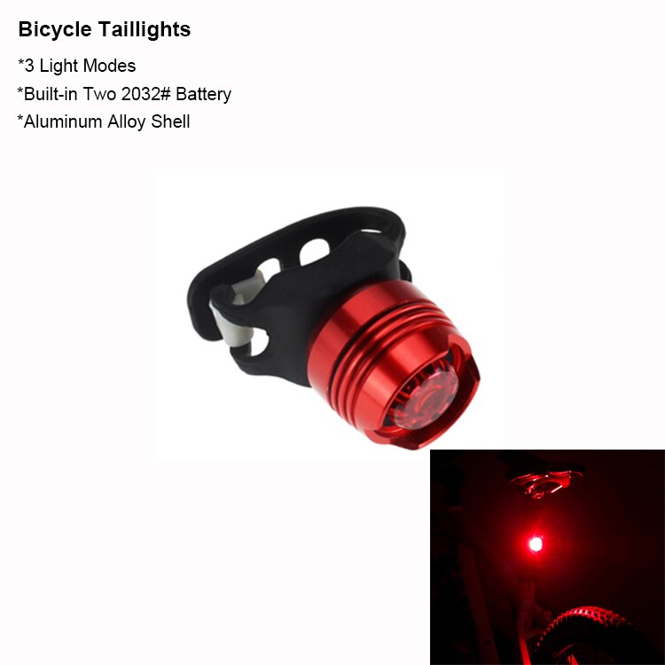Timbre de bicicleta eléctrico IP65, claxon para bicicleta eléctrica, resistente al agua, recargable por USB, 120dB, 4 modos, accesorios para bicicleta: Rear Light