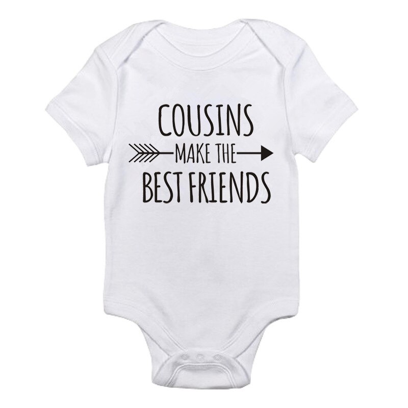 Nette Cousins Machen sterben Beste Freunde Baby Kleidung Sommer Neugeborenen freundlicher Baby Jungen Mädchen Karosserie Gesamt Kleidung Outfits 0- 18M