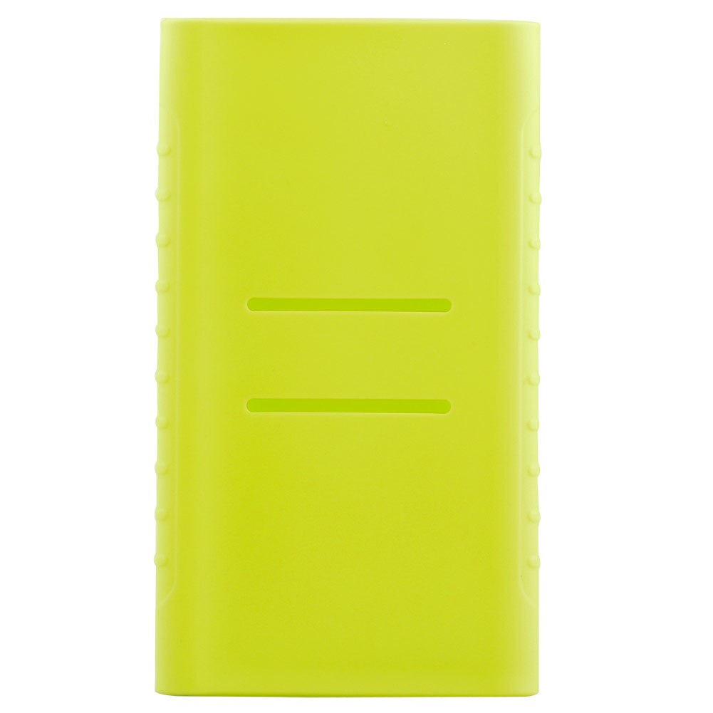 1PCS Portable External Battery Protect Case Soft Silicone Cover for 10000mAh Xiaomi Power Bank: Green