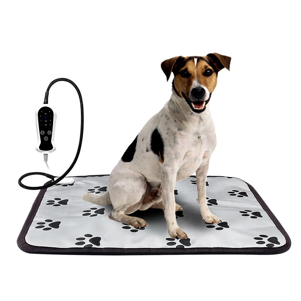 Estera de calefacción eléctrico inteligente para mascotas, almohadilla térmica para mascotas de 9 engranajes, mantas calentadoras, cama de invierno para gatos: 46x71Cm
