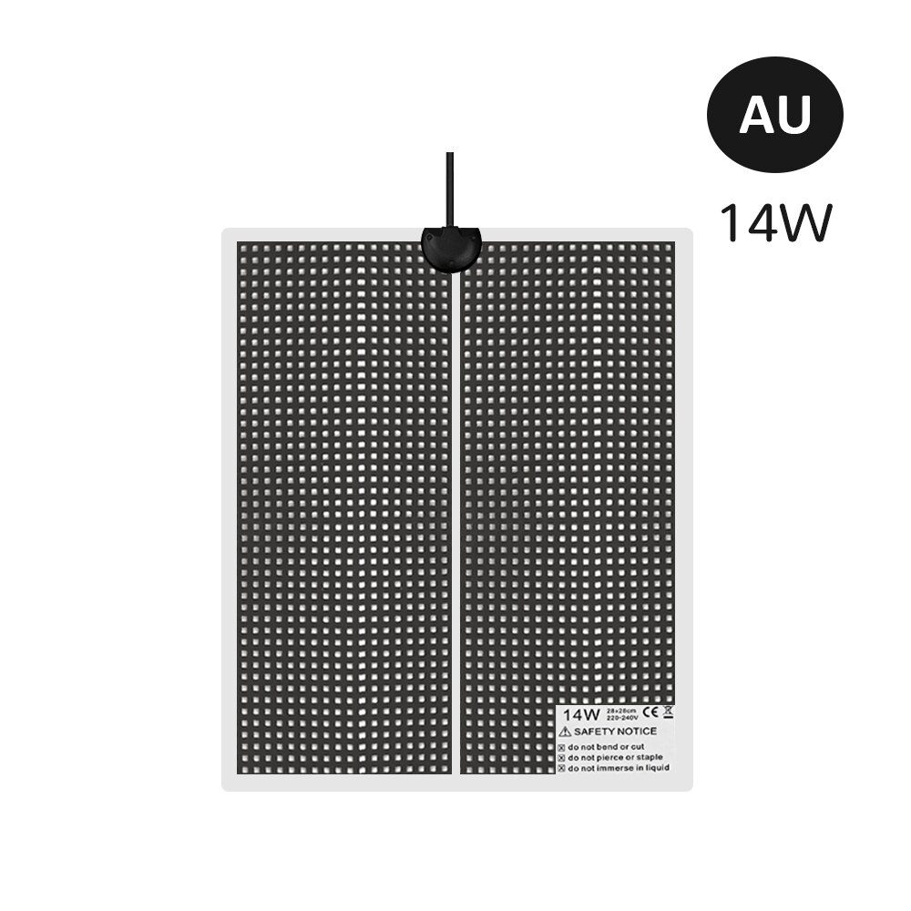 Heating Pad Climbing Pet Warm Reptiles Heat Mat Adjustable Temperature Controller Mats Reptile Accessories: 14W-AU