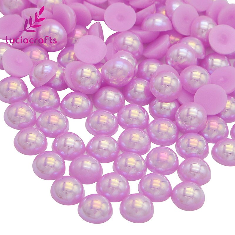 ! 5mm veelkleurige abs imitatie parels kralen halfronde parel nagelkunst telefoon schoenen accessoires 500 stuks  f0108