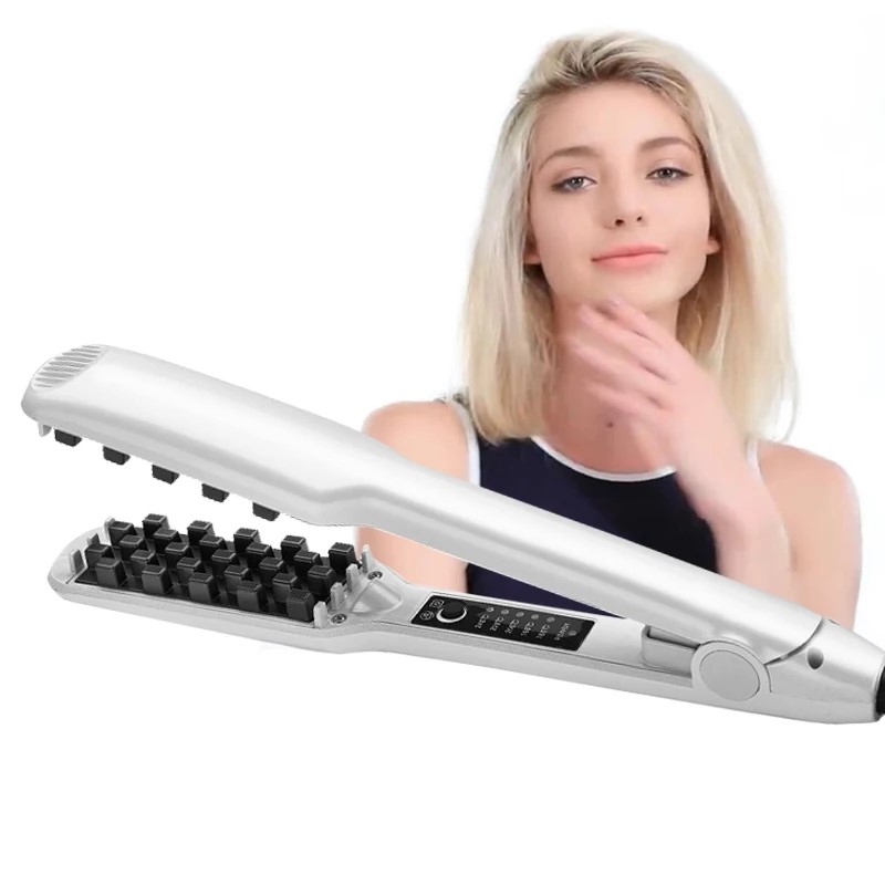 Electric Ceramic Hair Straightener 3D Volumizing Iron Flat Iron Corn Wave Perm Styling Tool for Fluffy Hair