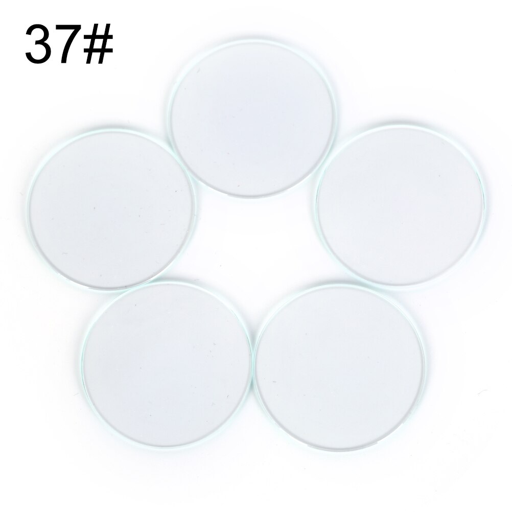5pcs Watch Glass Anti-scratch For Watch Repair Size 36mm/37mm/38mm/39mm/40mm Transparent Round Crystal Glass Part: 37mm