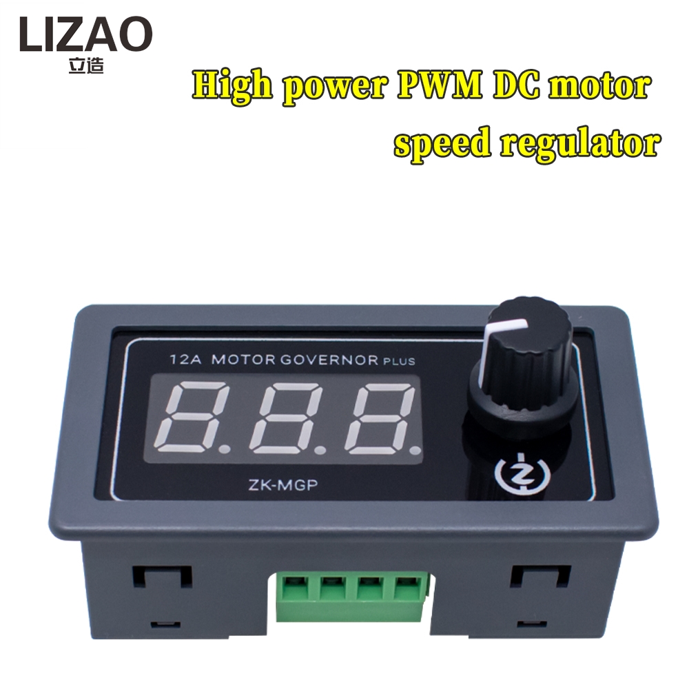 ZK-MGP Instelbare Snelheid Pwm Dc Motor Controller 5-30V 12a 360W 6V 12V 24V Slow Start Slow Stop Module