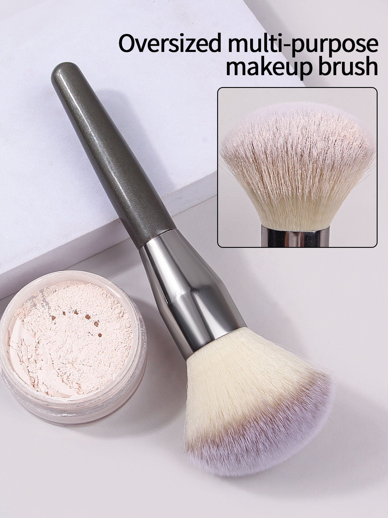 1 peça pincel de pó solto ultra grande, pincel de configuração multifuncional de alta qualidade para maquiagem facial, ferramenta de pincel de maquiagem macia