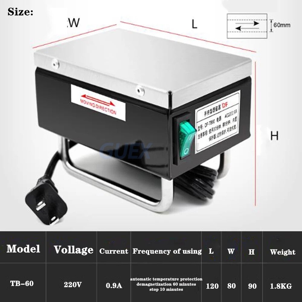 DF-TB60 220V Portable Powerful Silent Demagnetizer Portable Mini Demagnetizer Handheld Powerful Demagnetizer