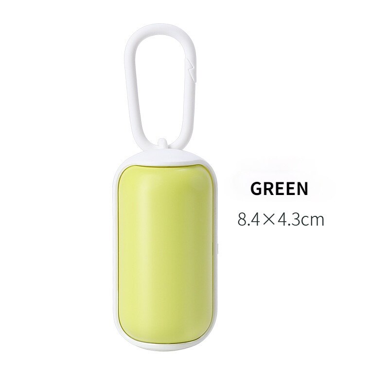 Boîte à caca Portable pour chien, Mini conteneur avec sacs à ordures, support de sac à merde pour chien, 15 rouleaux de sacs à merde, fournitures de nettoyage pour chiens: GREEN with 1 pc bags