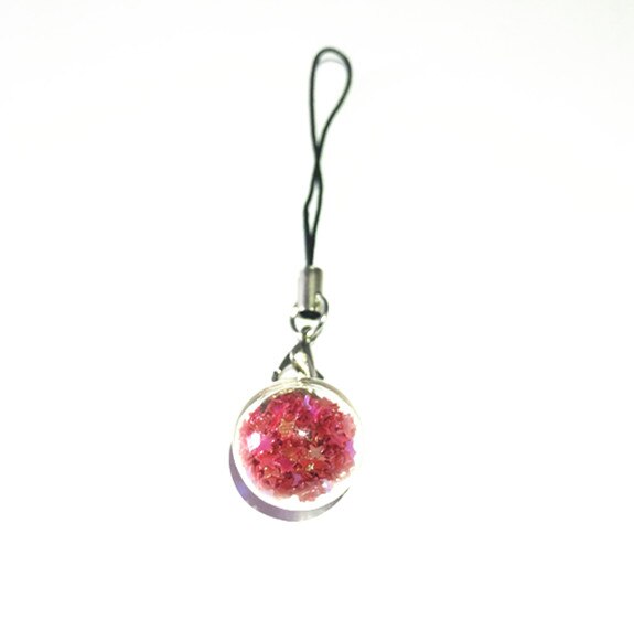 2020 nowy projekt 1 sztuka Top Quality Clear Glass Bling Balls pasek do telefonu komórkowego smycz breloki torba dekoracyjna Charms akcesoria: 8