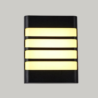 Ip65 applique murale extérieure encastré extérieur jardin balcon lumière véranda Licht Muur Verlichting LED étanche applique extérieure: Design D / Cold White / Aluminum