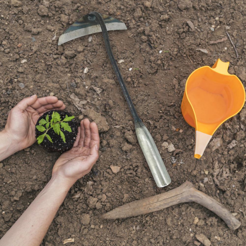 Steel Hardened Hollow Hoe Handheld Weeding Rake Planting Vegetable Farm Garden Tools Agriculture Tool Weeding Accessories