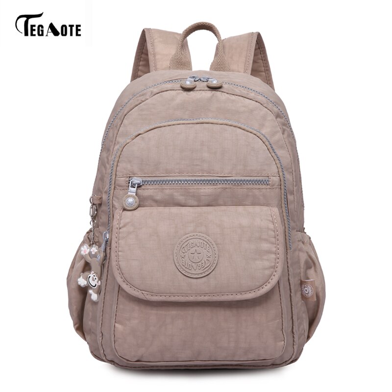 TEGAOTE Small Backpack for Teenage Girl School Backpacks Women Luxury Bolsa Casual Nylon Waterproof Bagpack Mochila: 1