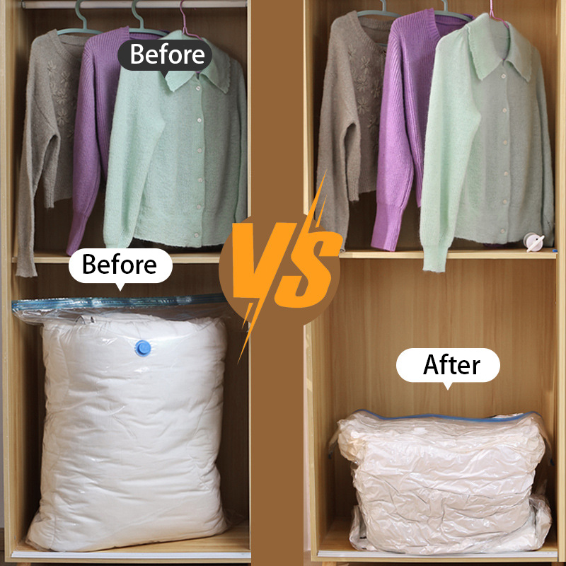 Folding Vacuum Seal Storage Bags Wardrobe Organizer Space Saving Bags for Clothes Pillow Bedding Blanket Packaging Storager Bags